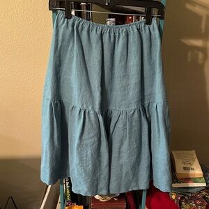 Lagoon 100% Linen Tiered Skirt